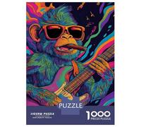 Jigsaw Puzzles for Adults1000 Pieces Monkey Musician Jigsaw for Adults Family Game Wall Decoration Challenging Game Gifts 38x26cm/1000pcs