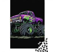 Jigsaw Puzzles for Adults1000 Pieces Monster Truck T-Shirt Design-1 Adult Jigsaw Puzzle Toy Wall Decor Analysis And Logic Challenging Game Gifts 70x50cm/1000pcs