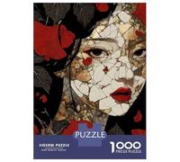 Jigsaw Puzzles for Adults1000 Pieces Mosaic Woman Japanese Puzzle for Adults Brain Teaser Game A Work of Art Fun Activities at Home 52x38cm/1000pcs