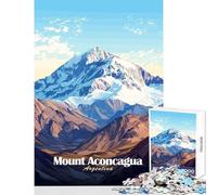 Jigsaw Puzzles for Adults1000 Pieces Mount Aconcagua, Argentina Home Decoration Toys Gift For Birthdays Educational Games Fun Activities at Home Size 38x52cm