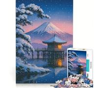 Jigsaw Puzzles for Adults1000 Pieces Mount Fuji Reflections Practical Game Decompressing Intellectual Birthday Present,Travel Gifts 38x52cm