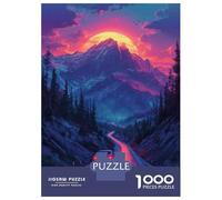 Jigsaw Puzzles for Adults1000 Pieces Mountain Sunset Drive Adult Jigsaw Puzzle Fun Games Hand Speed Race Challenging Game Gifts 52x38cm/1000pcs