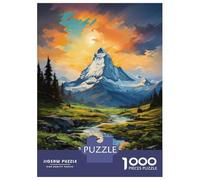 Jigsaw Puzzles for Adults1000 Pieces Mountain Sunset Landscape-2 Adult Jigsaw Puzzle Toy Wall Decor Analysis And Logic Challenging Game Gifts 38x26cm/1000pcs