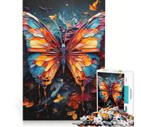 Jigsaw Puzzles for Adults1000 Pieces Multi Coloured Butterfly Practical Game Decompressing Intellectual Birthday Present,Travel Gifts 38x26cm