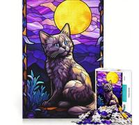 Jigsaw Puzzles for Adults1000 Pieces Munchkin Cat Stained Practical Game Decompressing Intellectual Birthday Present,Travel Gifts 50x75cm