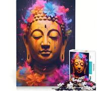 Jigsaw Puzzles for Adults1000 Pieces Mystical Buddhas Enlightenment Practical Game Decompressing Intellectual Birthday Present,Travel Gifts 38x52cm