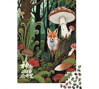 Jigsaw Puzzles for Adults1000 Pieces Mystical Forest Fox Encounter Adult Jigsaw Puzzle Fun Games Hand Speed Race Challenging Game Gifts 38x26cm/1000pcs