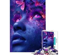 Jigsaw Puzzles for Adults1000 Pieces Mystical Woman Portrait with Floral Elements Jigsaw Relax Games Analysis And Logic Unique Birthday And Xmas Gifts (Size 38x26cm)
