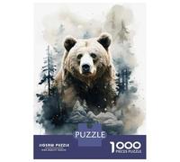 Jigsaw Puzzles for Adults1000 Pieces Nature's Majesty Grizzly Bear Wall Art Jigsaws for Adults Family Game Analysis And Logic Christmas Birthday Gifts 70x50cm/1000pcs