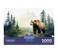 Jigsaw Puzzles for Adults1000 Pieces Nature's Majesty The Wild Bear in Its Prime Teenager Puzzles Relax Games A Work of Art Unique Birthday And Xmas Gifts 52x38cm/1000pcs