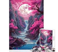 Jigsaw Puzzles for Adults1000 Pieces Neon Full Moon Rising Shared Joyful Family Experience Wonderful Christmas Surprise Gifts (50x75cm)