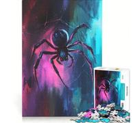 Jigsaw Puzzles for Adults1000 Pieces Neon Spider Relax Games Staycation Kill Time Great Gift for Gaming 38x52cm