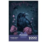 Jigsaw Puzzles for Adults1000 Pieces Night Crow Puzzle for Adults Brain Teaser Game A Work of Art Fun Activities at Home 52x38cm/1000pcs