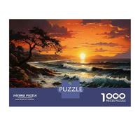 Jigsaw Puzzles for Adults1000 Pieces Ocean Sunset Landscape Jigsaws for Adults Family Game Analysis And Logic Christmas Birthday Gifts 38x26cm/1000pcs
