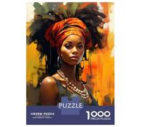 Jigsaw Puzzles for Adults1000 Pieces Painted African Woman Puzzle for Adults Brain Teaser Game A Work of Art Fun Activities at Home 52x38cm/1000pcs
