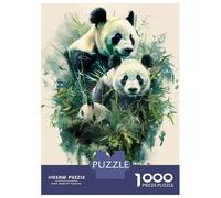 Jigsaw Puzzles for Adults1000 Pieces Panda Wall Art Print-2 Jigsaws for Adults Family Game Analysis And Logic Christmas Birthday Gifts 70x50cm/1000pcs