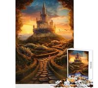 Jigsaw Puzzles for Adults1000 Pieces Pathway to The Castle Relax Games Wall Decoration Home Decoration Toys Fun Activities at Home (38x26cm)