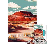 Jigsaw Puzzles for Adults1000 Pieces Petrified Forest National Park Poster Difficult And Challenge Difficult Hard Fun Games for And from 14 Years And over (38x52cm)