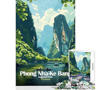 Jigsaw Puzzles for Adults1000 Pieces Phong Nha-Ke Bang National Park, Vietnam Shared Joyful Family Experience Wonderful Christmas Surprise Gifts (38x26cm)
