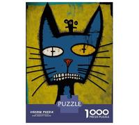 Jigsaw Puzzles for Adults1000 Pieces Pop Art Cat Portrait Puzzle for Adults Brain Teaser Game A Work of Art Fun Activities at Home 38x26cm/1000pcs