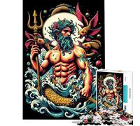 Jigsaw Puzzles for Adults1000 Pieces Poseidons Realm Puzzles for Adults Family Games Difficult Hard Fun Activities at Home (Size 38x52cm)