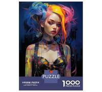 Jigsaw Puzzles for Adults1000 Pieces Punk Girl No5 Puzzle for Adults Brain Teaser Game A Work of Art Fun Activities at Home 38x26cm/1000pcs