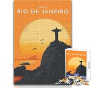 Jigsaw Puzzles for Adults1000 Pieces Rio De Janeiro Brazil Educational Family Game Perfect Decoration Art Work Gift Size 50x75cm