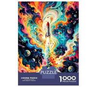 Jigsaw Puzzles for Adults1000 Pieces Rocket Space Adult Puzzles Relaxing Games But Fun And Humorous Fun Activities at Home 52x38cm/1000pcs