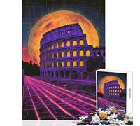 Jigsaw Puzzles for Adults1000 Pieces Rome Colosseum Retro Practical Game Hand Speed Race Educational Toy for Is Ideal As A Gifts (38X52CM)