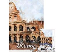 Jigsaw Puzzles for Adults1000 Pieces Rome Practical Game Hand Speed Race Educational Toy for Is Ideal As A Gifts (38X26CM)