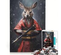 Jigsaw Puzzles for Adults1000 Pieces Samurai Kangaroo, Relax Games, Staycation Kill Time, Great Gift for Gaming 50x75cm