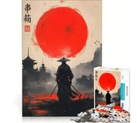 Jigsaw Puzzles for Adults1000 Pieces Samurai Under The Red Sun, Brain Teaser Game, For Family Fun, Wishlist with Santa Claus 38x26cm