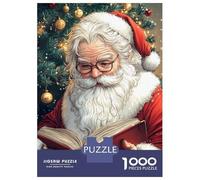 Jigsaw Puzzles for Adults1000 Pieces Santa Claus Reading Christmas Funny Adult Puzzles Hands-on Game Perfect Decoration Fun Activities at Home 52x38cm/1000pcs