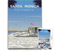 Jigsaw Puzzles for Adults1000 Pieces Santa Monica Educational Family Game Perfect Decoration Art Work Gift Size 38x26cm
