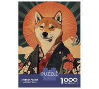 Jigsaw Puzzles for Adults1000 Pieces Shiba Inu Japanese Kimono Jigsaws for Adults Hands-on Game Enhance Memory Fun Activities at Home 52x38cm/1000pcs