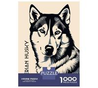Jigsaw Puzzles for Adults1000 Pieces Siberian Husky Puzzle for Adults Brain Teaser Game A Work of Art Fun Activities at Home 52x38cm/1000pcs