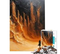 Jigsaw Puzzles for Adults1000 Pieces Silhouette in A Desert City Jigsaw Relax Games Analysis And Logic Unique Birthday And Xmas Gifts (Size 38x52cm)