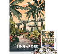 Jigsaw Puzzles for Adults1000 Pieces Singapore Gardens by The Bay Shared Joyful Family Experience Wonderful Christmas Surprise Gifts (50x75cm)
