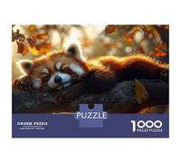 Jigsaw Puzzles for Adults1000 Pieces Sleeping Red Panda on A Branch Adult Jigsaw Puzzle Fun Games Hand Speed Race Challenging Game Gifts 38x26cm/1000pcs