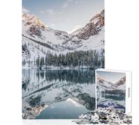 Jigsaw Puzzles for Adults1000 Pieces Snowing in Mountains Practical Game Perfect Decoration Toy Wall Decor for Is Ideal As A Gifts (50X75CM)