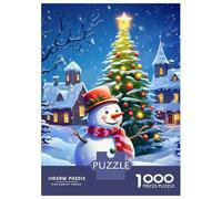 Jigsaw Puzzles for Adults1000 Pieces Snowman Christmas Scene Jigsaws for Adults Hands-on Game Enhance Memory Fun Activities at Home 38x26cm/1000pcs