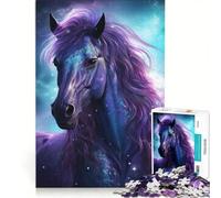 Jigsaw Puzzles for Adults1000 Pieces Space Horse Animal, Hands-on Game, Decompressing Intellectual, Suitable for Desktop Decoration 50x75cm