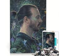 Jigsaw Puzzles for Adults1000 Pieces Spiritual Male with Braid, Relaxing Games, Difficult Hard, with Matching Poster And Trivia Sheet 38x26cm