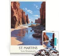 Jigsaw Puzzles for Adults1000 Pieces St. Martins, Relaxing Games, Difficult Hard, with Matching Poster And Trivia Sheet 38x26cm