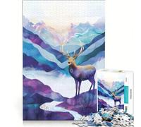 Jigsaw Puzzles for Adults1000 Pieces Stag near The Stream, Hands-on Game, Decompressing Intellectual, Suitable for Desktop Decoration 38x52cm