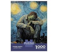 Jigsaw Puzzles for Adults1000 Pieces Starry Night Loneliness Adult Puzzles Fun Games Difficult Challenge Fun at Home Activities, 70x50cm/1000pcs