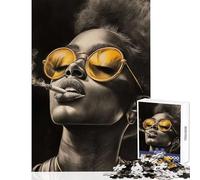 Jigsaw Puzzles for Adults1000 Pieces Stoner Girl Smoking Marijuana Practical Game Hand Speed Race Educational Toy for Is Ideal As A Gifts (75X50CM)