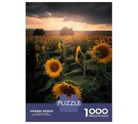 Jigsaw Puzzles for Adults1000 Pieces Sunflower Field Grey Cloud Adult Puzzles Relaxing Games But Fun And Humorous Fun Activities at Home 70x50cm/1000pcs