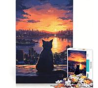 Jigsaw Puzzles for Adults1000 Pieces Sunset City Paws, Relax Games, Staycation Kill Time, Great Gift for Gaming 50x75cm