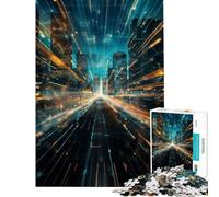 Jigsaw Puzzles for Adults1000 Pieces Tech City Challenging Game Toys Educational Game Perfect Decoration Funny Gifts (Size 50x75cm)